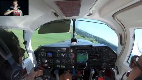 Small airplane almost chrashes after section of the plane falls of under flight