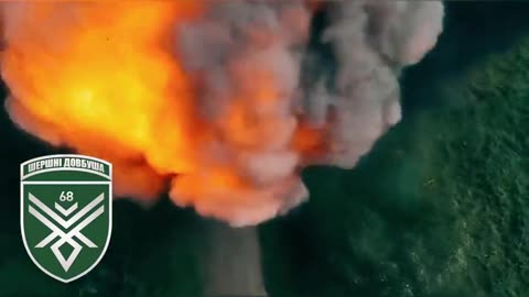 Massive Detonation of Dozens of Russian Land Mines from Staging Area