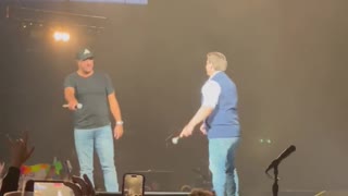 Crowd Goes Wild After Luke Bryan Introduces DeSantis To The Stage