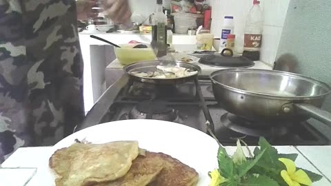 Preparing Papaya Pancakes in the Rain Forest
