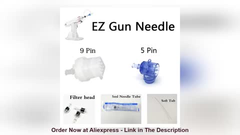 ☄️ New EZ Vacuum Mesotherapy Gun 5/9 Needles Tip Negative Pressure Meso Gun Anti-Wrinkle Cartridge