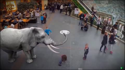 Amazing technology 7D hologram animals