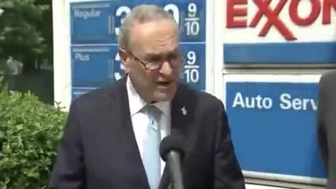 In 2018, Senator Chuck Schumer said the president was to blame for high gas prices ($3.89/gal).