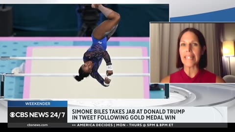 Simone Biles takes jab at Trump after 2nd gold medal win