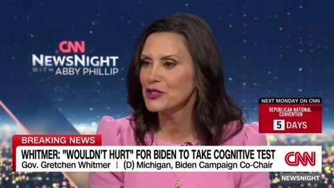 Gov. Gretchen Whitmer Calls on Biden to Take Cognitive Test