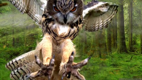 Stunning Close Up Footage of Owl Waking Up In Nest