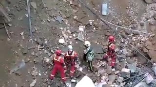 Urgent huge building collapse in Iran