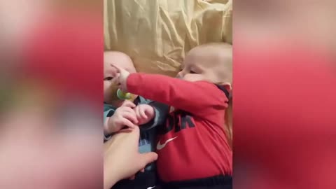 Funny Twins Baby Arguing Everything 2021