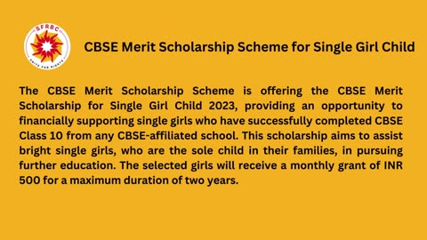 Ways to get CBSE Merit Scholarship scheme for girl child