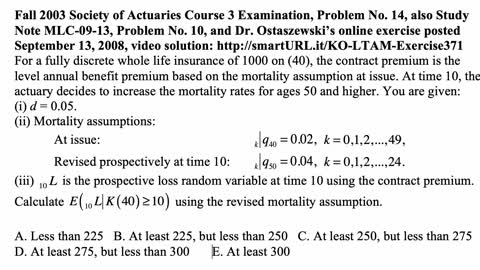 Exam LTAM exercise for August 6, 2021