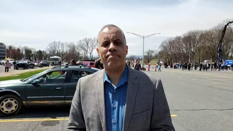 Larry Sharpe at People's Convoy in Albany New York