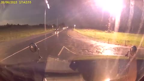 Russian dash cam captures exploding transformer
