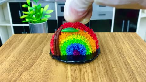 Miniature Cake Recipe 🌈 1000+ Satisfying Miniature Rainbow Cake ASMR