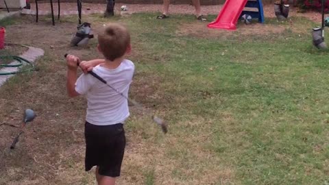 Two-Year-Old Golf Prodigy Knows How To Swing A Club