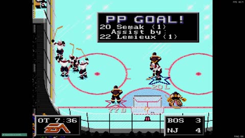 NHL '94 New Player League game 5 - noodles (BOS) at Len the Lengend (NJ)