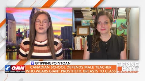 Libby Emmons talks to Kara McKinney about a Canadian school defending a male teacher who wears giant prosthetic breasts to class