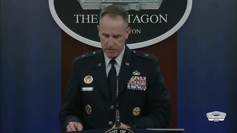 Pentagon Press Secretary Air Force Brig. Gen. Pat Ryder briefs the news media at the Pentagon