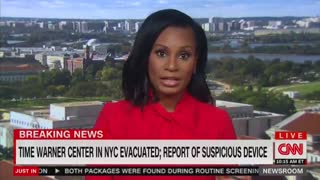 CNN's Rene Marsh on air in DC after Time Warner Center was evacuated