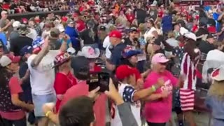 Congo line at Trump Rally