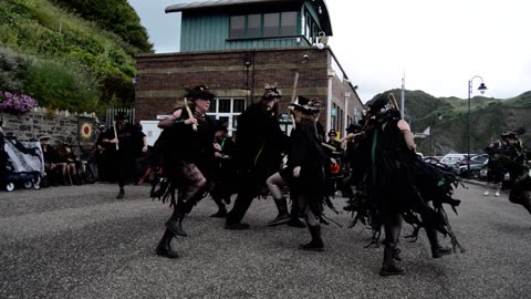 Beltane Border Morris -Cross Tree - All Things Morris, Ilfracombe July 2022