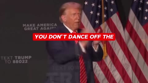 Trumps wife Melania doesn't like him dancing off stage