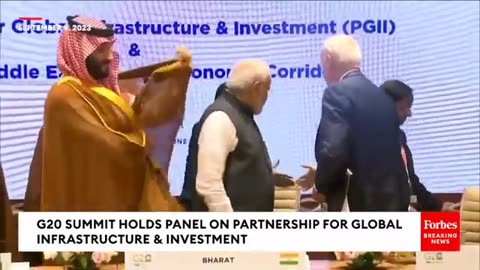 VIRAL MOMENT- Biden Shakes Hands With Saudi Arabia's MBS And Modi At G20