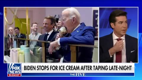 Judge Jeanine_ Joe Biden licks ice cream as the world burns