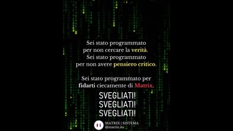 Sei stato programmato per la Matrix