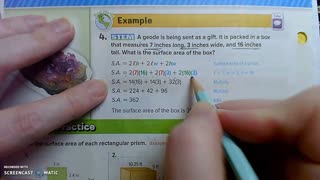 Gr 6 - Ch 10 - Lesson 3 - PART 2 - Surface Area of Rectangular Prisms