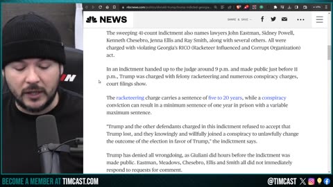 Trump AND His Lawyers Charged UNDER RICO, Democrats Are Engaged IN SEDITIOUS CONSPIRACY Against US