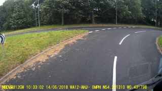 Car Pulls Out in Front of Truck and Brake Checks