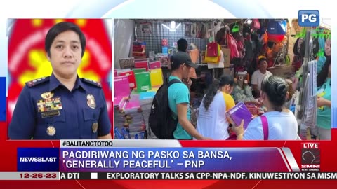 Pagdiriwang ng Pasko sa bansa, 'generally peaceful' —PNP
