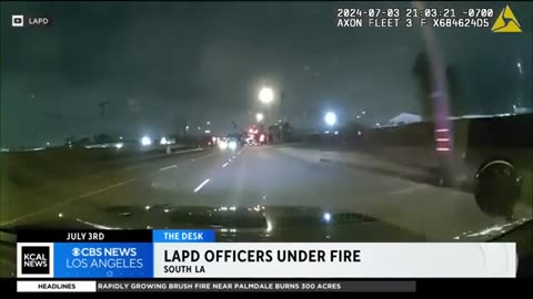 Suspect Unleashes Hail of Bullets at LAPD Officers During Traffic Stop