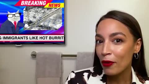 Make-up Tutorial by AOC photobombed with truth telling cat-turd!