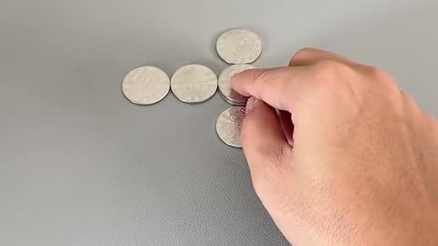 How to make four coins horizontally and vertically by moving only one coin?