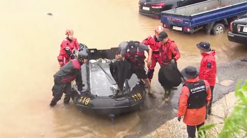 Heavy rain batters South Korea's border city and parts of metropolitan areas