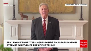 SENATOR John Kennedy Releases Video In Response To Trump Assassination Attempt