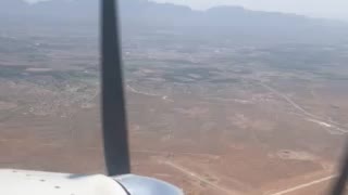 Flying with only one engine running.