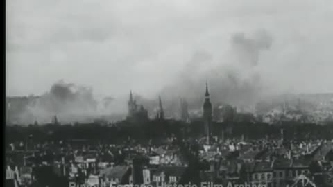 Historic Archival Stock Footage WWII - Americans Take Aachen