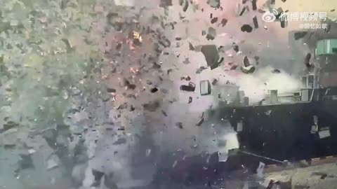 Massive explosion hits container ship at Ningbo-Zhoushan Port in Zhejiang Province, China