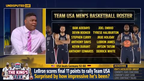 LeBron scores final 11 points to rally Team USA to 92-88 exhibition win vs. Germany _ UNDISPUTED