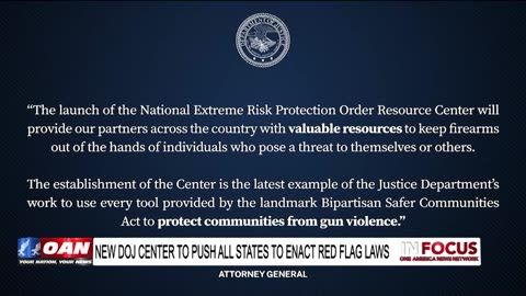 IN FOCUS: The DOJ Opens Extreme Risk Protection Order Resource Center with Luis Valdez - OAN