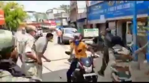 Funny police fight