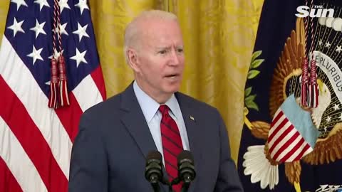 Joe Biden labelled ‘creepy’ as he whispers repeatedly during Q&A