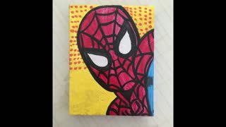 Tiny spiderman painting