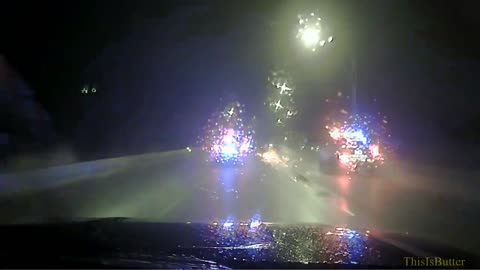 Dashcam video shows Kenosha police squad car damaged after high-speed pursuit in Wisconsin