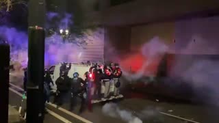 SHOCKING Footage Shows Antifa Shooting ROCKETS at Police in Portland