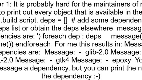 Does meson has a general function to print out any type variables39s value