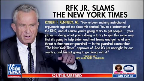 RFK Jr: ‘The New York Times Is Essentially an Instrument of the Democratic Party’