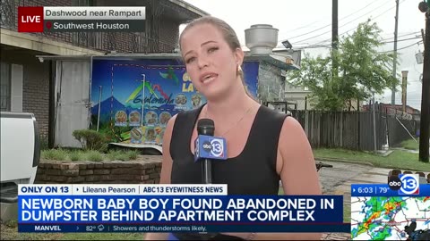 Newborn baby abandoned in dumpster.